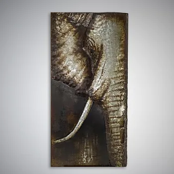 3D метална рисунка Слон, височина 150 см, ширина 75 см