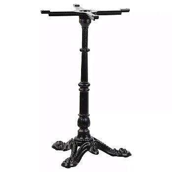 Valurautainen keskuspöytäjalusta, musta väri, korkeus 72,5 cm, pohja 42 cm, paino 13,5 kg
