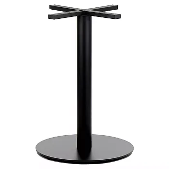 Centralt matbordstativ tillverkat av stål, höjd 72,5 cm, bottenplattans diameter 49,5 cm, vikt 13,8 kg