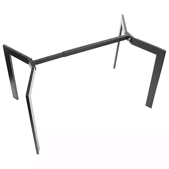 Po dolžini nastavljiv okvir mize v črni ali sivi barvi, nastavljiva višina 105,5-145,5 cm, globina 78 cm, višina 72,5 cm