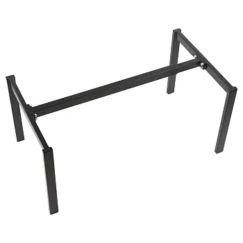 Metal Dësch Frame, Héicht 42 cm, justierbar Längt 80-130 cm, schwaarz Faarf
