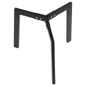 Mesa de metal de montaje compacto, color negro, altura 42 cm, diámetro 55 cm
