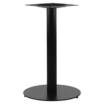 Bordbase lavet af metal, sort farve, diameter 45 cm, fås i tre forskellige højder