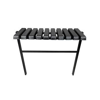 Friedhofsbank – Breite 82 cm, Metallisch mit klappbarem PVC-Sitz, für Betoneinbau