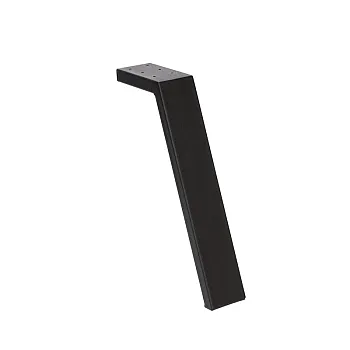 Pata de mesa de acero en forma de L, altura 31 cm, color negro, tamaño de perfil 6x2 cm (juego de 4 patas)