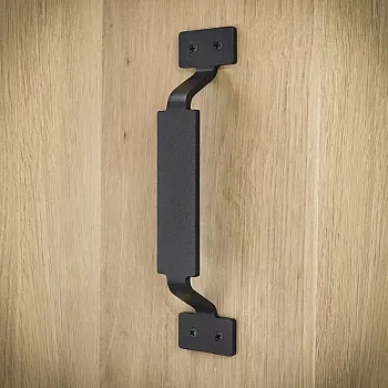 Kovinski ročaj za drsna vrata iz jekla, dolžina 22 cm, črne barve, komplet 4 kosi