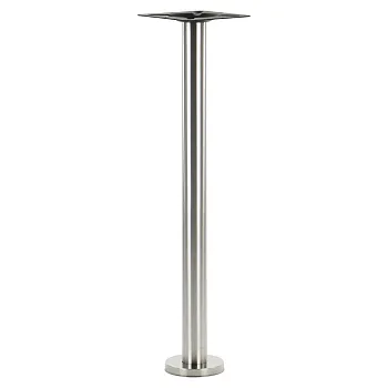 Perna de mesa central de metal em aço, montada no chão, altura 106 cm, diâmetro da base 17,5 cm