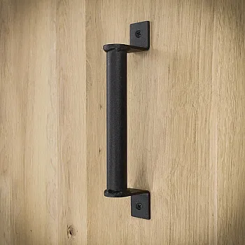 Metal skydedørstrækhåndtag af stål, sort farve, højde 21,5 cm, vægt 280 gram, sæt med 4 stk.