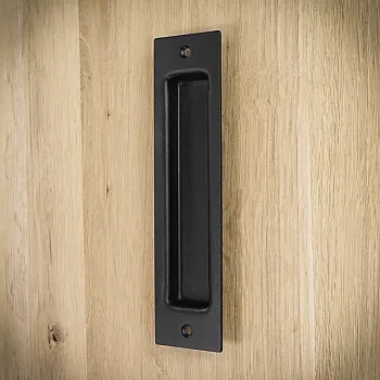 Poignée de tirage pour porte coulissante en métal noir en acier, couleur noire, hauteur 20,5 cm, poids 250 grammes, lot de 4 pièces