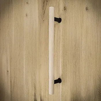 Holz- a Stol Schiebetürgriff, Héicht 40 cm, Gewiicht 430 Gramm, 3 Stéck am Set.
