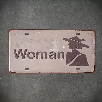 Dekorativní nástěnná plaketa, WOMAN 1, 31x16 cm