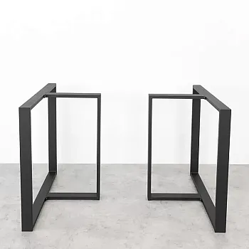 Massiv uschraufbar T-fërmeg Metallsdëschenbeen, Dimensiounen 80x71x35 cm, Set vu 2 Stéck
