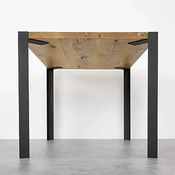Bordben &amp;amp;quot;Vinkel&amp;amp;quot; – flade stålstænger 6x60x60mm, højde 71 cm til bord med højde 75 cm, sæt med 4 stk.