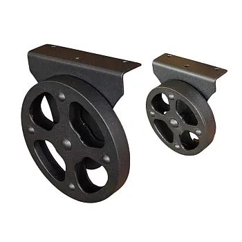 Ρόδες επίπλων από ατσάλι με διάμετρο 12 cm / 20 cm, σετ 2 τεμαχίων
