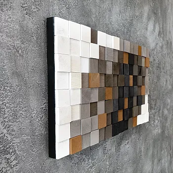 3D puidust pilt MOZAIKO, 97x55cm