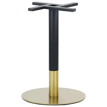 Baza centrala masa, din inox, culoare auriu/negru, baza 50cm, inaltime 72cm