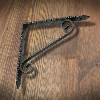Gosseneisen Regalstëtz, Halter mat enger Héicht vun 15,5 cm an enger Déift vun 15,5 cm, Set vun 2 Stécker.