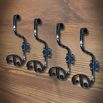 Set appendiabiti 4 pz., acciaio, altezza 21 cm