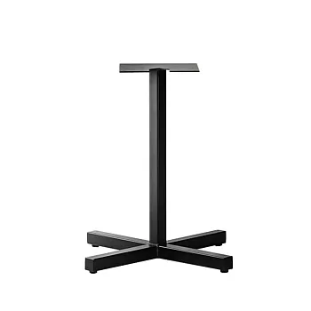 Picior modern de masă de cafea din oțel cu bază în cruce, înălțime 60 cm, potrivit pentru blaturi de până la 70 cm, disponibil în orice culoare RAL
