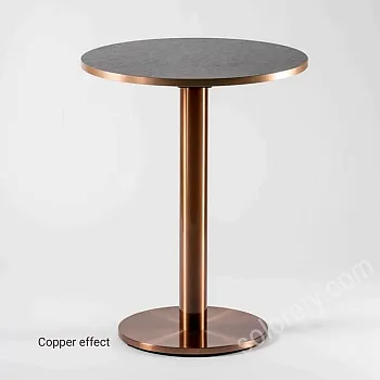 Prémium minőségű szálcsiszolt rozsdamentes acél központi asztalláb (HORECA), réz, rózsaarany és arany hatásokkal, 60 cm, 72 cm, 106 cm magasság, maximum 80 cm-es asztallapokhoz illik