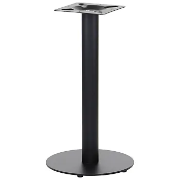 Gamba centrale per tavolo in metallo, nera, Ø40 cm, altezza 72 cm