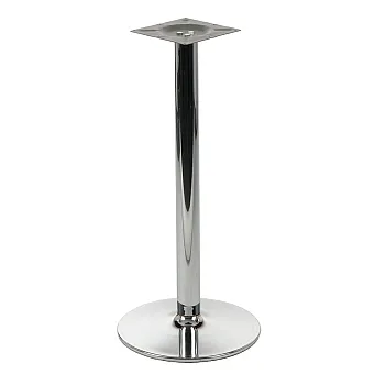 Visoka metalna baza stola s središnjim stupom, kromirana završna obrada, visina 110 cm, promjer 46 cm