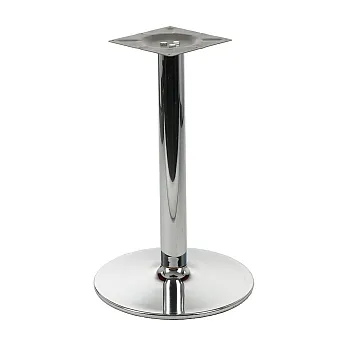 Kromirana središnja baza stola s centralnim stupom, promjer baze 46 cm ili 57 cm, visina 72 cm