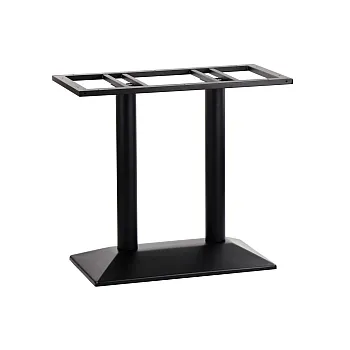 Base de mesa de metal con 2 columnas de acero, con recubrimiento en polvo, altura 72 cm, base 69,5 x 39,5 cm