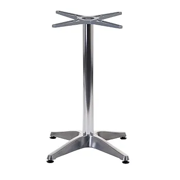 Base central d'alumini per a taula, alçada ajustable de 70,5-72 cm, mida de la base inferior 58x58 cm, pes 6,1 kg