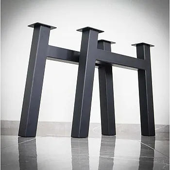 H-förmige Metall-Tischbeine für Esstisch oder Schreibtisch, Höhe 71 cm, Gesamtbreite 79 cm, Set mit 2 Beinen