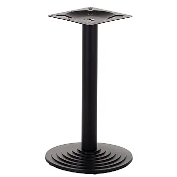 Base tavolo in ghisa con colonna centrale, diametro piastra inferiore 43 cm, altezza 72 cm