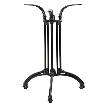 Cast iron table base, 3 feet, 54x54 cm, height 72,5 cm, suitable for tabletops up to D90 cm, weight 12.8 kg
