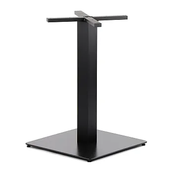 Keskijalallinen metallipöydän jalka teräksestä, korkeus 73 cm, jalan mitat 50x50 cm, paino 17,5 kg