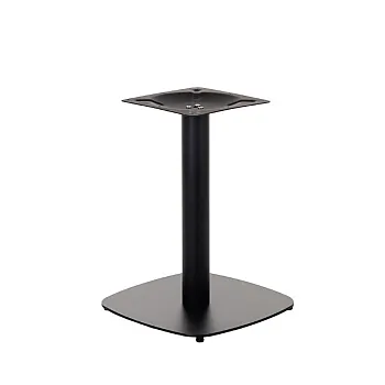 Base per tavolo in metallo resistente - altezza 57,5 cm, piastra inferiore in acciaio 45x45 cm, design con colonna centrale, per uso interno