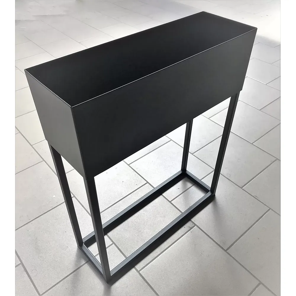 blumenkasten balkon 80 cm Liva schwarz Balkonblumenkasten 60 / 80 / 100 cm – Balconyliving.de main image 0
