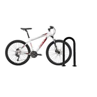 Fahrradständer aus Metall für den Außenbereich aus Stahl, schwarze Farbe, Maße 80 x 36 cm
