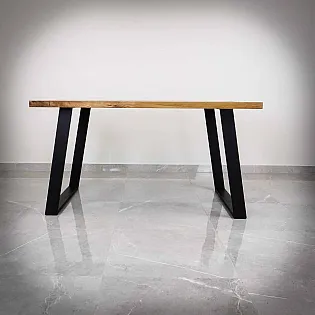 Haltbar Metallsdëschbeen aus Stol, quadratesch Form, Héicht 72 cm, Dimensiounen 75x72 cm, 2 Stéck am Set