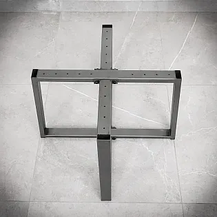 Schroefbaar metalen tafelonderstel Cross-Frame van staal, afmeting 60x40cm, kleur zwart