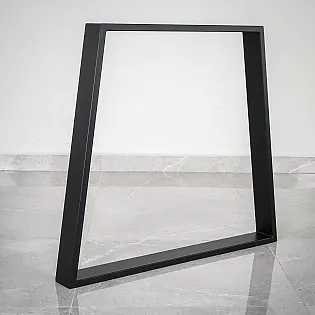 Kovové stolové nohy ve tvaru lichoběžníku z oceli, výška 71 cm, rozměry 80x71 cm, v sadě 2 ks