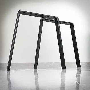 Metalinės stalo kojelės PI pagamintos iš plieno, aukštis 72 cm, dugno plotis 75 cm, komplekte 2 vnt.