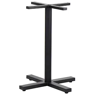 Baza centrala masa din otel, o coloana, inaltime 72,5 cm, dimensiuni baza bazei 58x58 cm, culoare neagra