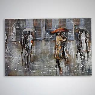 3D metālmāksla Lietus dienas rezonanse, izmēri 70x120cm