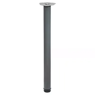 Standarta augstuma apaļas metāla galda kājas, augstums 72,5 cm, grafīta, melnā vai alumīnija krāsā, komplektā 4 gab.