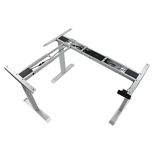 Ofis için elektrikli yükseklik ayarlı metal masa iskeleti, ayarlanabilir yükseklik 61,5-126,5 cm, siyah renk, üç motor