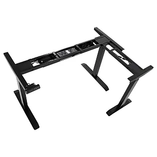 Metal table frame with electric height adjustment, adjustable height 71-119 cm, black color, three motors, length 123.5-175.5 88.5-135 cm
