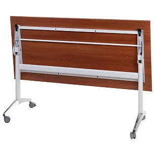 Plieninis sulankstomas stalo rėmas ant ratukų, 155x58x72.5 cm vietą taupantis, lengvai pakreipiamas, mobilus rėmas konferencijų, mokyklų ir banketų stalams