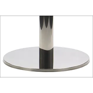 Pata de mesa central de acero, base redonda, pulida, diámetro 45 cm, altura 71,5 cm