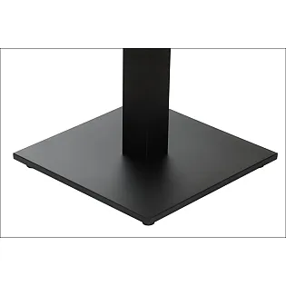 Zentrales Tischbein aus Stahl, quadratische Basis, schwarze Farbe, Basis 45x45 cm, Höhe 72 cm