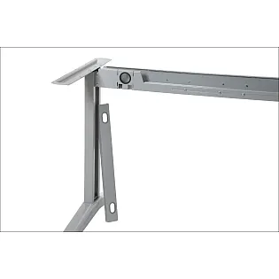 Estructura de taula metàllica ajustable en amplada feta dacer, alçada 72,5 cm, amplada 119-159 cm