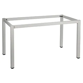 Metallinen pöytärunko neliömäisillä jaloilla, koko 136x66 cm, korkeus 72,5 cm, erilaisia rungon värejä